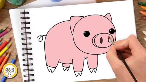 Dạy trẻ vẽ con lợn