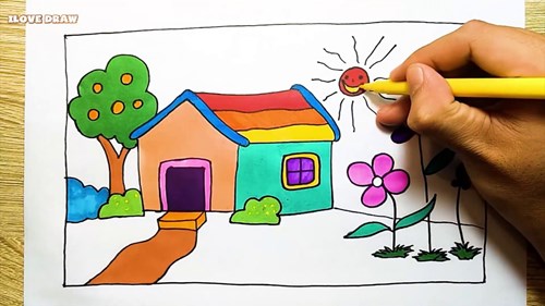 Dạy bé vẽ ngôi nhà!