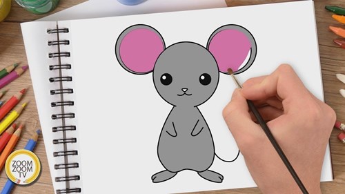 Dạy trẻ vẽ con chuột