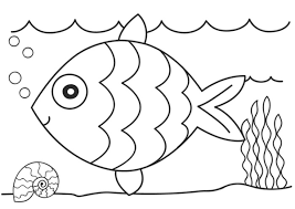 Tranh tô màu con cá- Chủ đề động vật