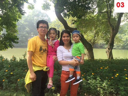 Mã Số 03- Cuộc thi ảnh   Gia đình hạnh phúc  : Gia đình nhà bé Nguyễn Minh Châu và bé Nguyễn Minh Vương 