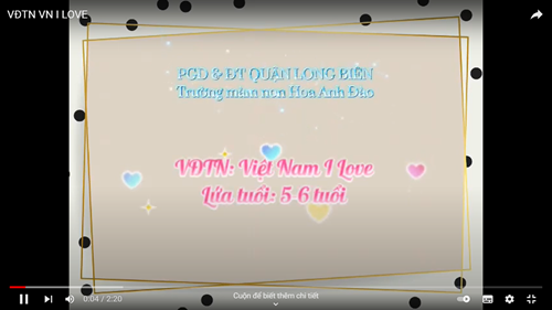 Vận động thao nhạc bài hát: Việt Nam I Love cho bé 5-6 tuổi