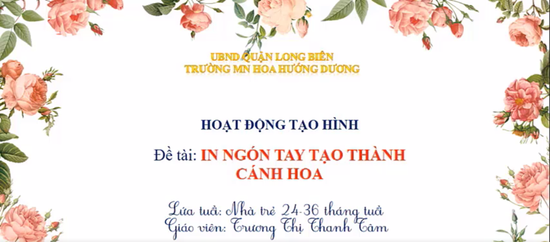 Video   In ngón tay tạo thành bông hoa  - GV: Trương Thị Thanh Tâm