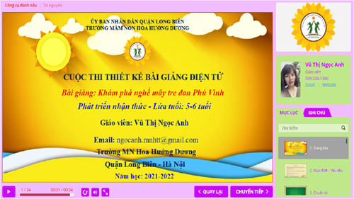 Bài giảng E-learning: Tìm hiểu về nghề mây tre đan Phú Vinh - GV: Vũ Thị Ngọc Anh