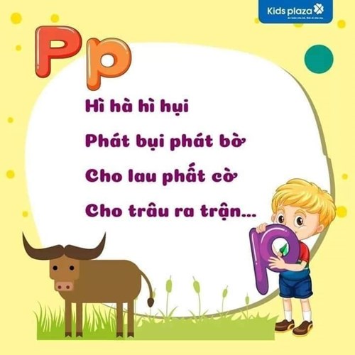 Bài thơ về chữ p giúp bé thuộc nhanh chữ cái