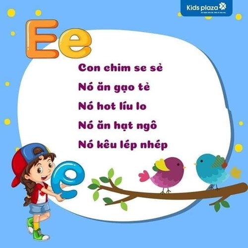Bài thơ về chữ E giúp bé thuộc nhanh chữ cái