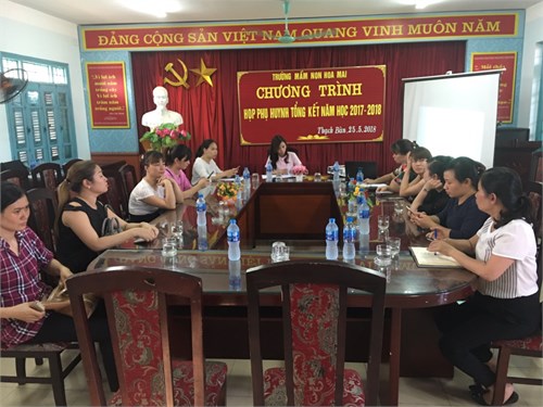 Trường mầm non Hoa Mai tổ chức họp phụ huynh tổng kết năm học 2017-2018