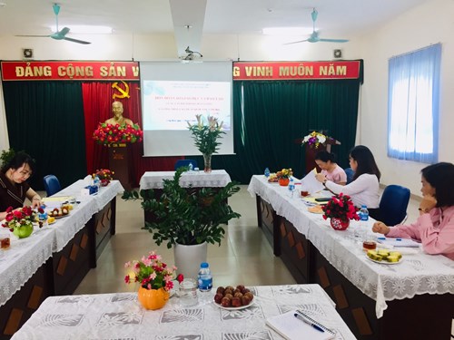 Trường Mầm non Hoa Phượng đón đoàn của Sở giáo dục và đào tạo Hà Nội về tư vấn kiểm định chất chất lượng và công nhận lại chuẩn Quốc gia mức độ I.