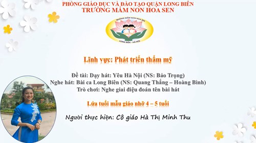 GDAN: Dạy hát  Yêu Hà Nội 