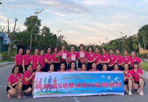 Công đoàn trường mầm non Hoa Sen hưởng ứng giải chạy Báo Hà Nội mới lần thứ 47  Vì hòa bình  năm 2022