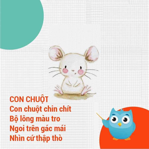 Thơ dạy trẻ NBĐV: Con chuột