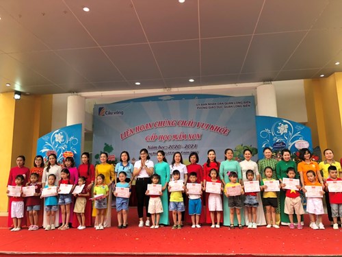 Trường mầm non Hoa Sữa tham gia “Liên hoan chúng cháu vui khỏe cấp học mầm non Quận Long Biên” năm học 2020-2021