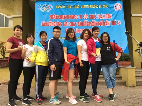 Ngày 24/3/2018 trường MN Hoa Sữa tham gia Giải chạy báo Hà Nội mới lần thứ 45 “Vì hòa bình” phường Sài Đồng