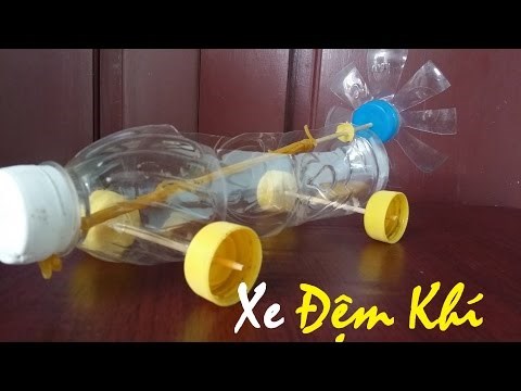 Làm xe đệm khí chạy bằng dây chun - Xe đồ chơi