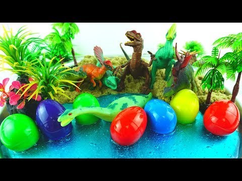 Learn Dinosaurs Names and Sounds with Surprise Eggs! Bad Dinosaur Attack! -Learn Dinosaurs Names