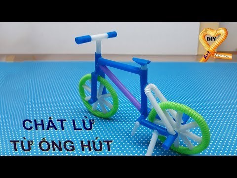 How to make a bicycle using drinking straws | Straws cycle Life Hacks