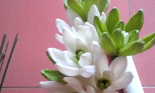 Đồ chơi tự tạo: Cách làm hoa mộc lan bằng giấy nhún