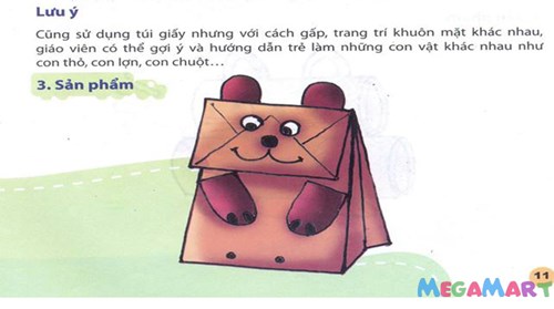 Đồ chơi tự tạo: Cách làm đồ chơi con gấu từ túi giấy cũ