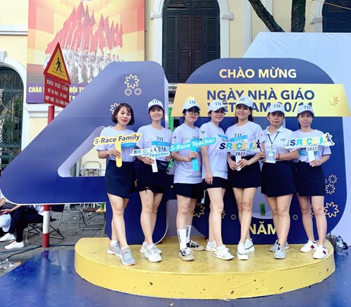 Giáo viên trường mầm non Hoa Thuỷ Tiên tham gia giải chạy S-RACE 2022