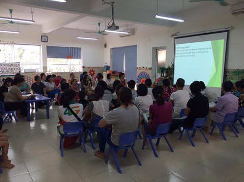 Trường Mầm non Hoa Thủy Tiên tổ chức họp phụ huynh các lớp cuối năm học 2016 - 2017