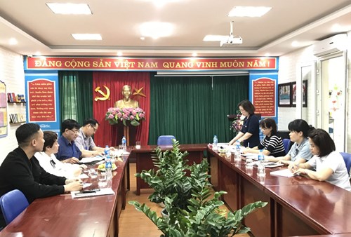 Chi bộ trường mầm non Hồng Tiến đón đoàn kiểm tra giám sát công tác Đảng của Đảng uỷ phường Bồ Đề.