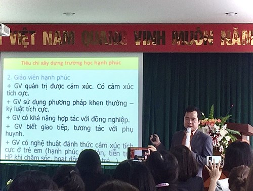 Trường mầm non Hồng Tiến tham dự hội thảo chuyên môn với chủ đề “Trường học hạnh phúc” cấp học mầm non quận Long Biên năm học 2020- 2021