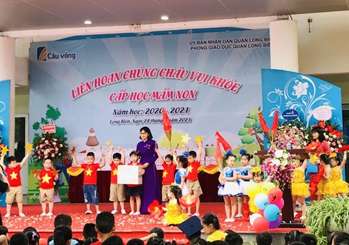 Trường mầm non Hồng Tiến tham gia “Liên hoan chúng cháu vui khỏe ” cấp học mầm non quận Long Biên năm học 2020-2021.