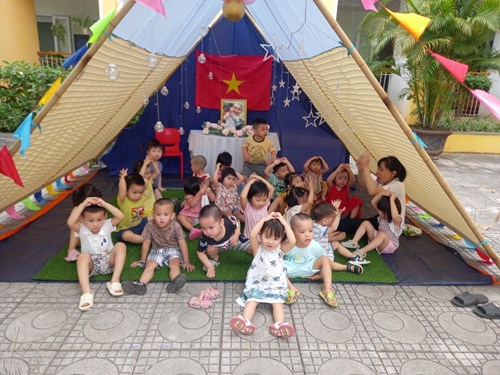 Trường mầm non Hồng Tiến tưng bừng tổ chức chương trình “Trại hè Hồng Tiến 2022”