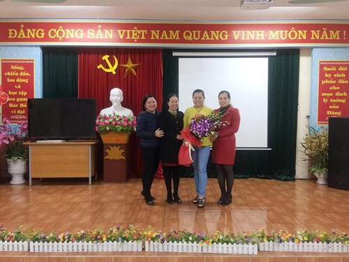 Trong tháng 1/2020  Công đoàn Trường mầm non Long Biên đã chúc mừng sinh nhật cho 01 đồng chí