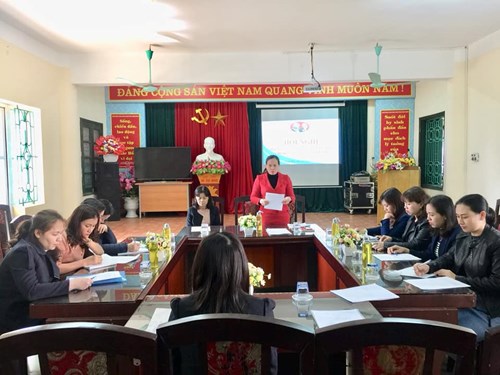 Chi bộ trường mầm non Long Biên tổ chức Hôi nghị  đánh giá chất lượng chi bộ và Đảng viên năm 2019
