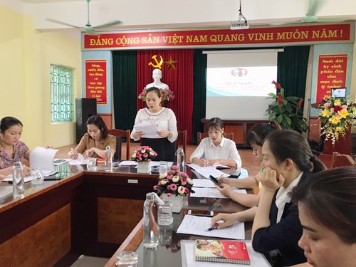 Chi bộ trường mầm non Long Biên tổ chức Hôi nghị đánh giá chất lượng chi bộ và Đảng viên năm 2022.