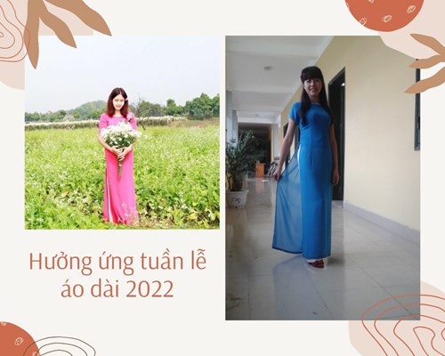 Ảnh đẹp cô giáo Vân Anh - Thảo Yến   Hưởng ứng tuần lễ áo dài năm 2022 