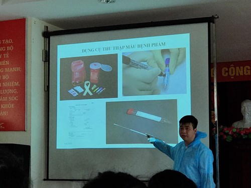 Trường mầm non Long Biên Tham gia tập huấn lấy mẫu, bảo quản và vận chuyển mẫu bệnh phẩm xét nghiệm SARS-CoV-2.