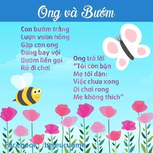 Bài thơ: Ong và bướm