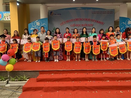 Trường MN Long Biên A tham gia  Liên hoan chúng cháu vui khỏe cấp học mầm non quận Long Biên  năm học 2020 - 2021