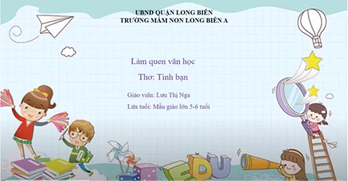 Video thơ: Tình bạn (5 - 6 tuổi)