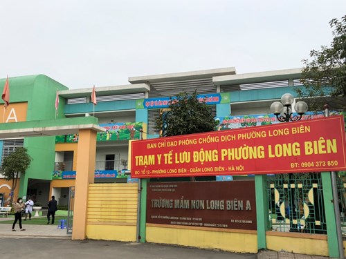 Trường MN Long Biên A - trạm y tế lưu động của phường Long Biên