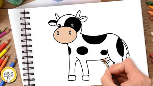 Vẽ con bò sữa
