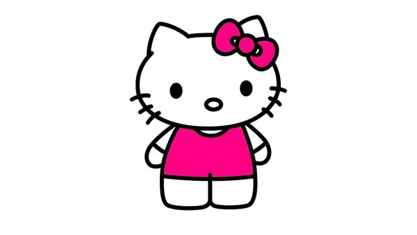 Vẽ mèo Hello Kitty dễ thương