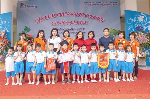 Trường mầm non Phúc Đồng vui mừng, phấn khởi tham gia “Liên hoan chúng cháu vui khỏe” cấp học MN Quận Long Biên Năm học 2020-2021