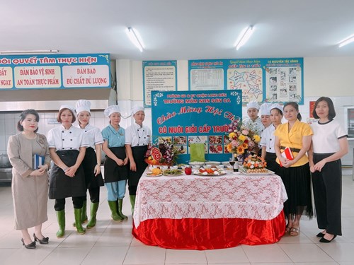 Trường mầm non Sơn Ca tổ chức Hội thi nhân viên nuôi dưỡng giỏi cấp trường năm học 2022-2023
