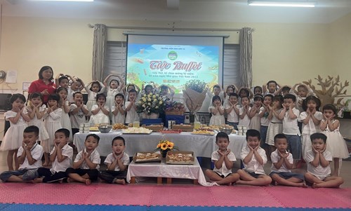Trường Mầm Non Sơn Ca tổ chức Tiệc Buffet cho trẻ - Chào mừng Ngày Nhà giáo Việt Nam 20/11  