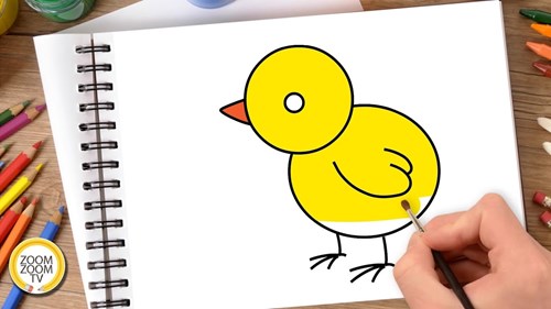 Dạy trẻ vẽ chú gà con