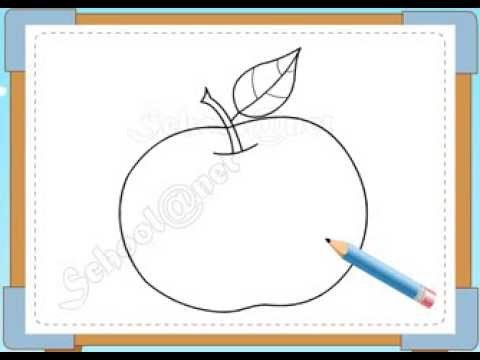 Dạy trẻ vẽ theo nét đứt hình quả táo