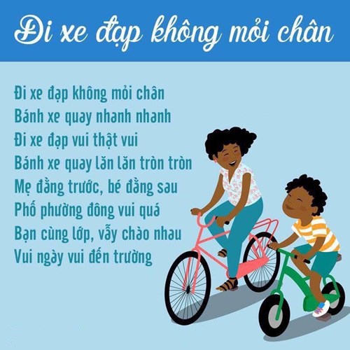 Chùm thơ hay cho bé - Bài thơ  Đi xe đạp 