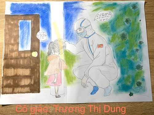 Bài vẽ của cô giáo Trương Thị Dung lớp MGL A3 