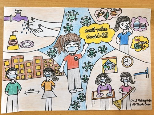 Bài vẽ của cô giáo Lê Phương Anh lớp MGL A2 