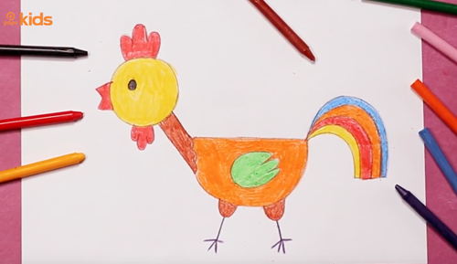 Hướng dẫn bé vẽ con gà
