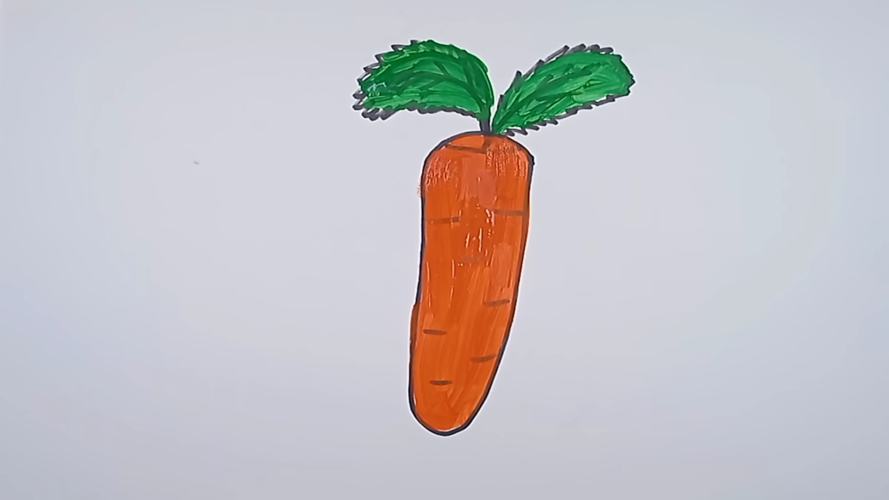 Hướng dẫn bé vẽ và tô màu củ cà rốt
