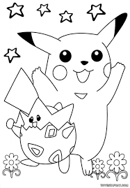 Bé tập tô màu sáng tạo bức tranh: Pikachu